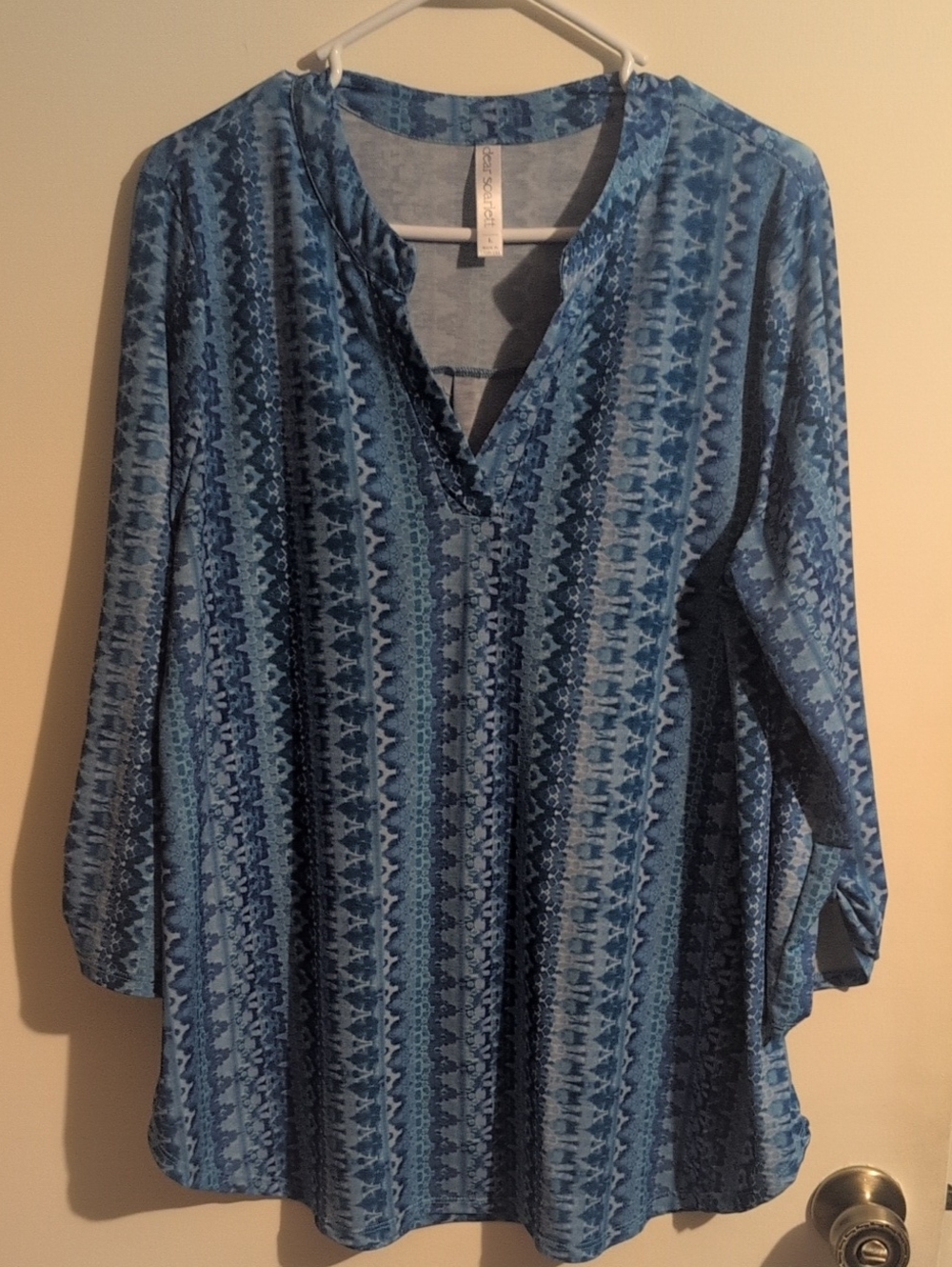 Dear Scarlett Blue V-Neck Tunic